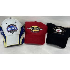 Lot Of 3 NASCAR Hats Johnson Earnhardt McDonald’s NEW